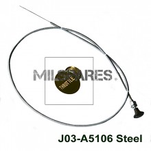 Throttle cable, steel head